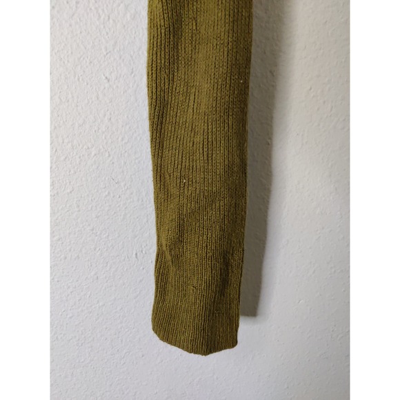 3/$20 Urban Outfitters Green Striped Long Sleeve Cropped Acrylic Sweater L - Picture 8 of 9